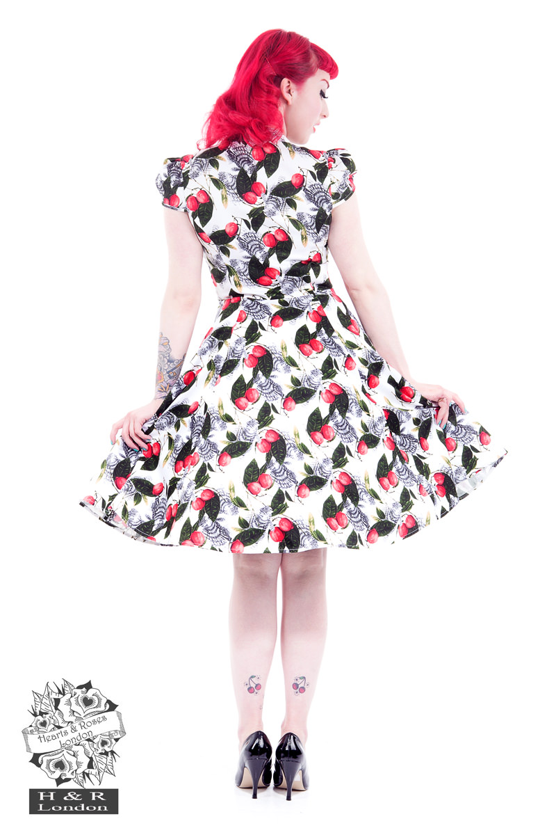 Fruity Fish Print Day Dress